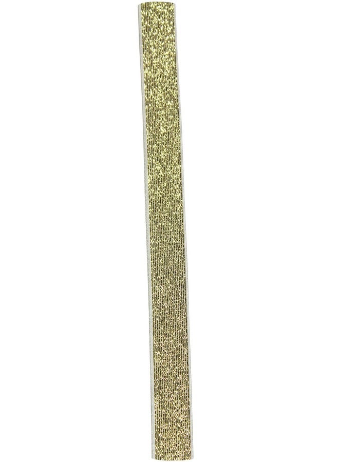 Jainsons KNITTED LUREX GOLDEN ZARI ELASTIC 25 METERS PACK Premium Boutique Range Heavy Quality, ideal for Tailoring/Sewing, Fashion Designing, Boutique, Stitching. (GOLD, 0.75") - Image 3